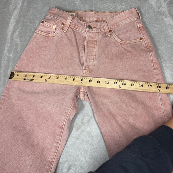 Levi’s Women’s 501 90s Light Pink Premium Button Fly Straight Jeans Size 0 - Picture 7 of 16